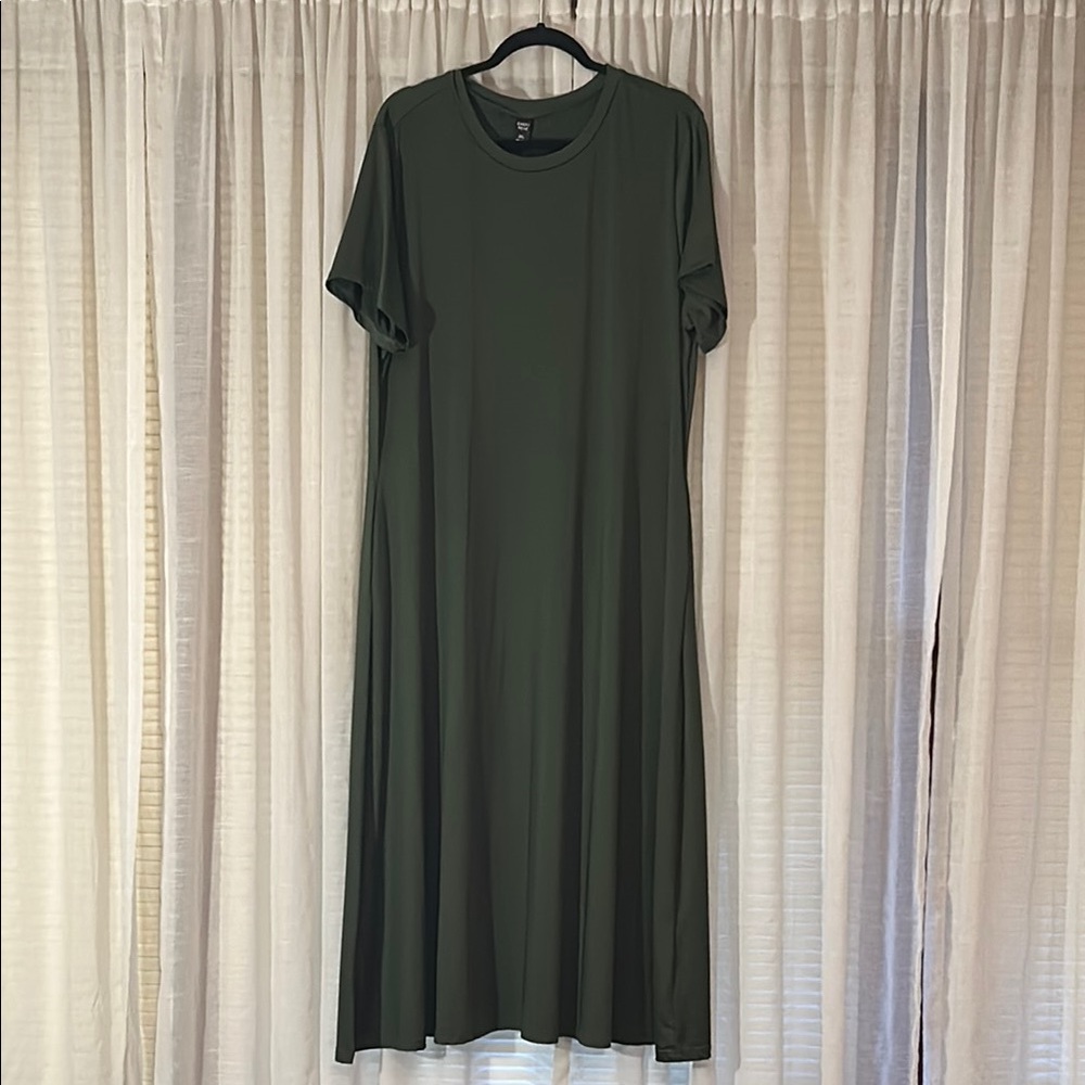 Green Casual Maxi Dress